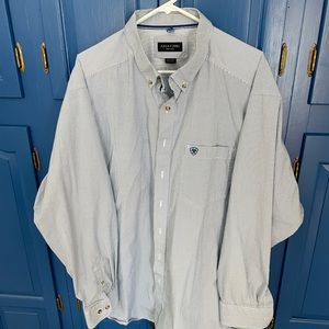 Ariat Pro blue pinstripe long sleeve 3xl